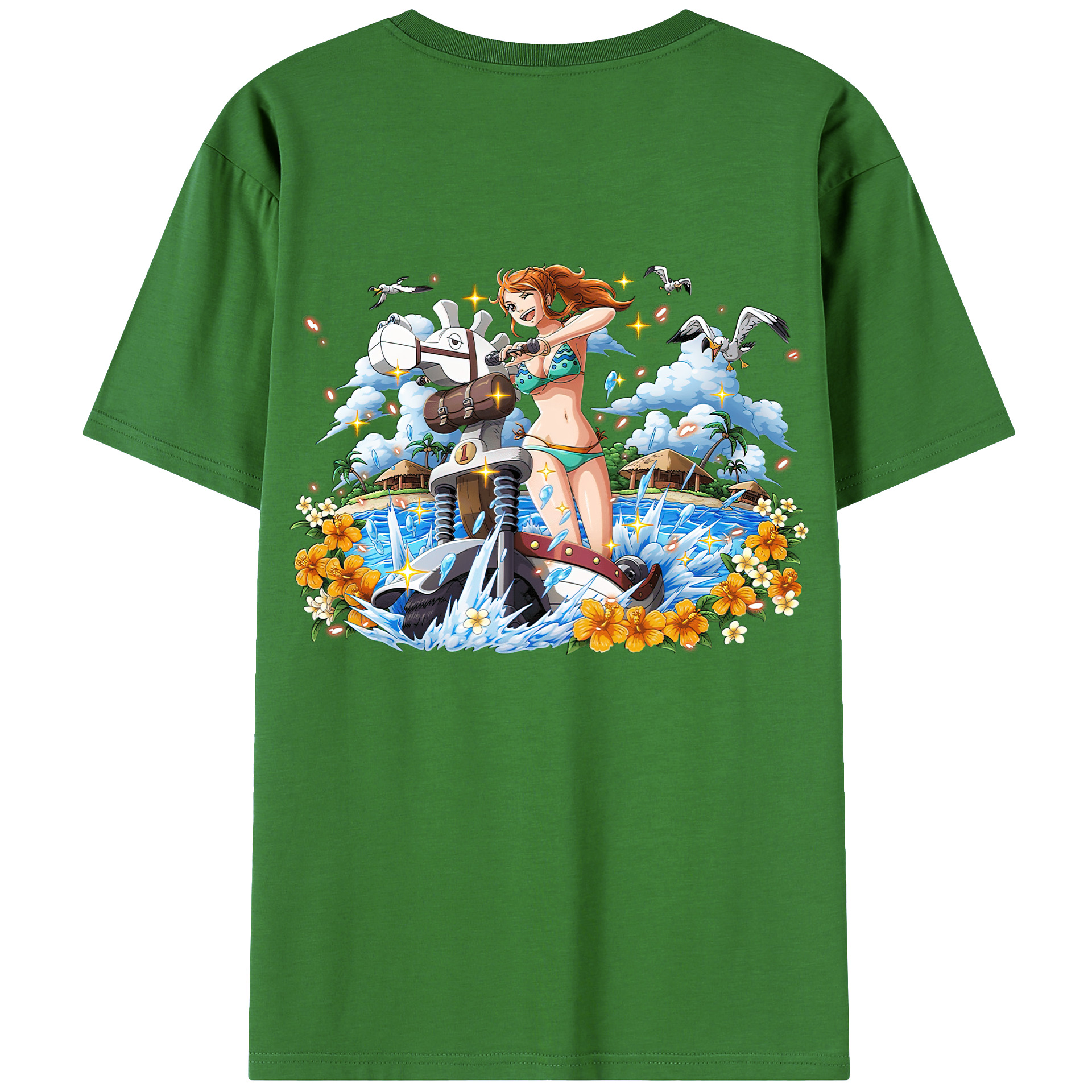 （画像用） ワンピース ナミ ONE PIECE Nami レディース半袖Tシャツ(バックプリント)